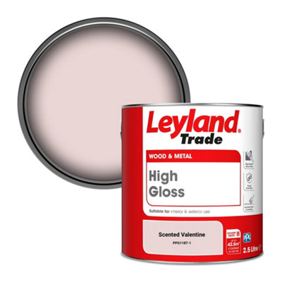 Leyland Trade Wood & Metal High Gloss Paint Scented Valentine (PPG1187-1) 2.5L
