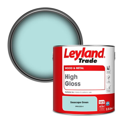 Leyland Trade Wood & Metal High Gloss Paint Seascape Green (PPG1233-4) 2.5L