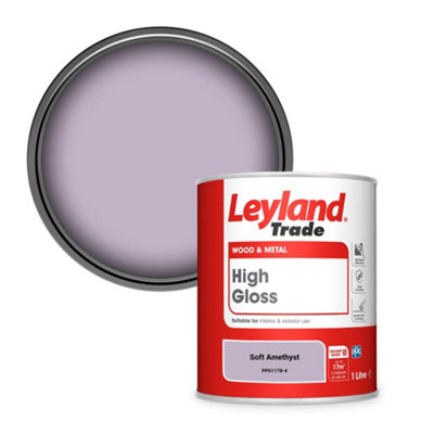 Leyland Trade Wood & Metal High Gloss Paint Soft Amethyst (PPG1178-4) 1L