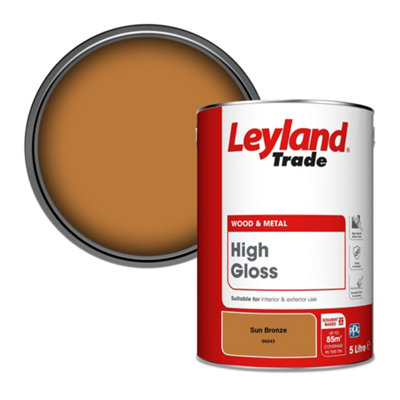 Leyland Trade Wood & Metal High Gloss Paint Sun Bronze (06D43) 5L