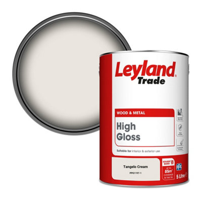 Leyland Trade Wood & Metal High Gloss Paint Tangelo Cream (PPG1197-1) 5L
