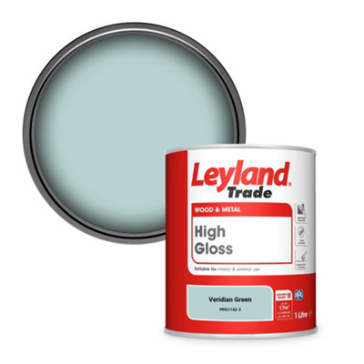 Leyland Trade Wood & Metal High Gloss Paint Veridian Green (PPG1142-3) 1L