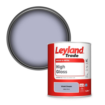 Leyland Trade Wood & Metal High Gloss Paint Violet Dream (PPG1175-4) 1L