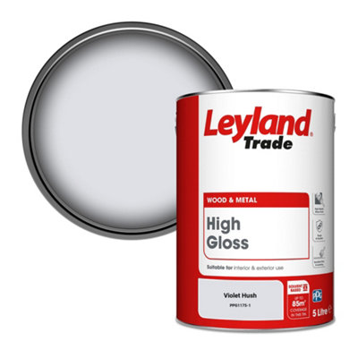 Leyland Trade Wood & Metal High Gloss Paint Violet Hush (PPG1175-1) 5L