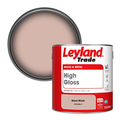 Leyland Trade Wood & Metal High Gloss Paint Warm Blush (PPG1065-4) 2.5L