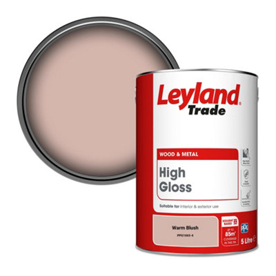 Leyland Trade Wood & Metal High Gloss Paint Warm Blush (PPG1065-4) 5L