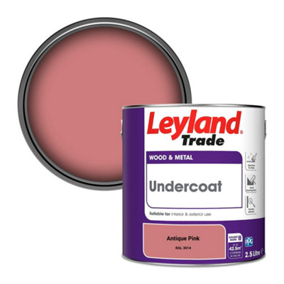 Leyland Trade Wood & Metal Undercoat Paint Antique Pink (RAL 3014) 2.5L