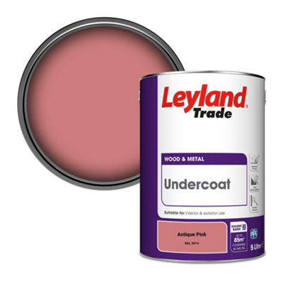 Leyland Trade Wood & Metal Undercoat Paint Antique Pink (RAL 3014) 5L