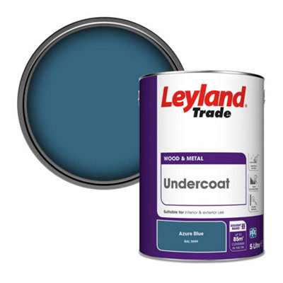 Leyland Trade Wood & Metal Undercoat Paint Azure Blue (RAL 5009) 5L