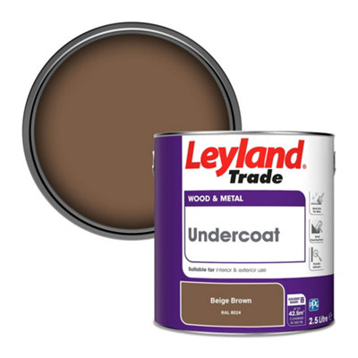 Leyland Trade Wood & Metal Undercoat Paint Beige Brown (RAL 8024) 2.5L