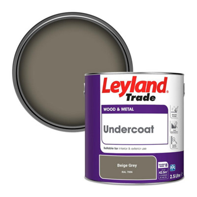 Leyland Trade Wood & Metal Undercoat Paint Beige Grey (RAL 7006) 2.5L