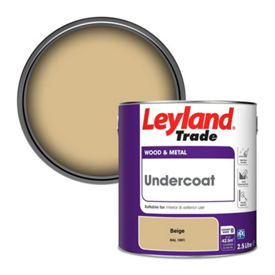 Leyland Trade Wood & Metal Undercoat Paint Beige (RAL 1001) 2.5L