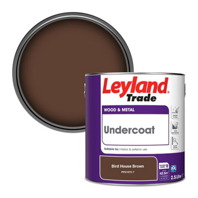 Leyland Trade Wood & Metal Undercoat Paint Bird House Brown (PPG1072-7) 2.5L