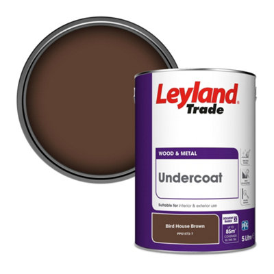 Leyland Trade Wood & Metal Undercoat Paint Bird House Brown (PPG1072-7) 5L