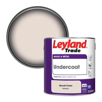 Leyland Trade Wood & Metal Undercoat Paint Biscuit Cream (PPG1052-1) 2.5L