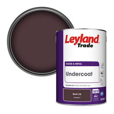 Leyland Trade Wood & Metal Undercoat Paint Black Lily (PPG1048-7) 5L