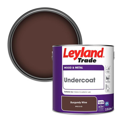 Leyland Trade Wood & Metal Undercoat Paint Burgundy Wine (PPG13-03) 2.5L