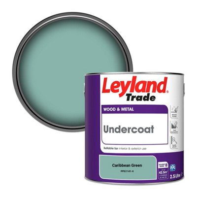 Leyland Trade Wood & Metal Undercoat Paint Caribbean Green (PPG1141-4) 2.5L
