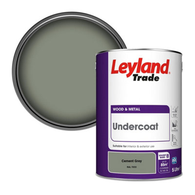 Leyland Trade Wood & Metal Undercoat Paint Cement Grey (RAL 7033) 5L