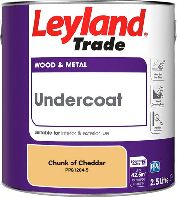 Leyland Trade Wood & Metal Undercoat Paint Chunk of Cheddar (PPG1204-5 ...
