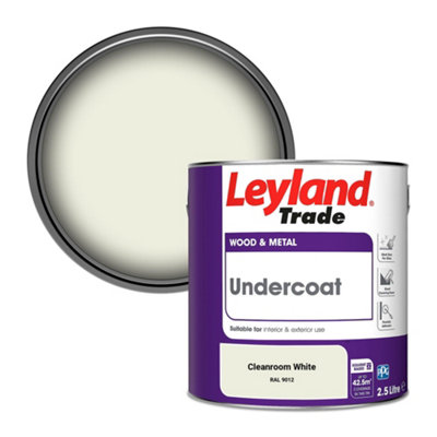 Leyland Trade Wood & Metal Undercoat Paint Cleanroom White (RAL 9012) 2.5L