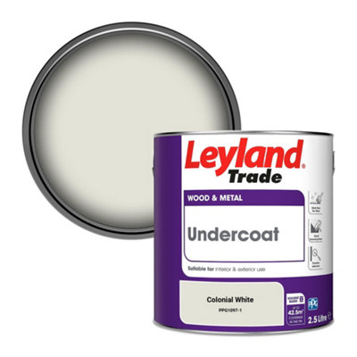 Leyland Trade Wood & Metal Undercoat Paint Colonial White (PPG1097-1) 2.5L