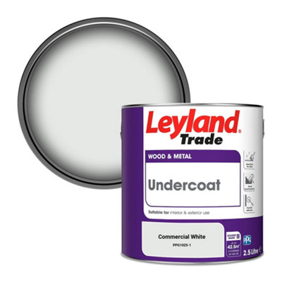 Leyland Trade Wood & Metal Undercoat Paint Commercial White (PPG1025-1) 2.5L