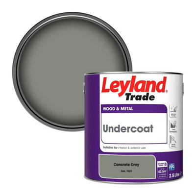 Leyland Trade Wood & Metal Undercoat Paint Concrete Grey (RAL 7023) 2.5L