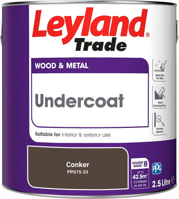 Leyland Trade Wood & Metal Undercoat Paint Conker (PPG15-23) 2.5L