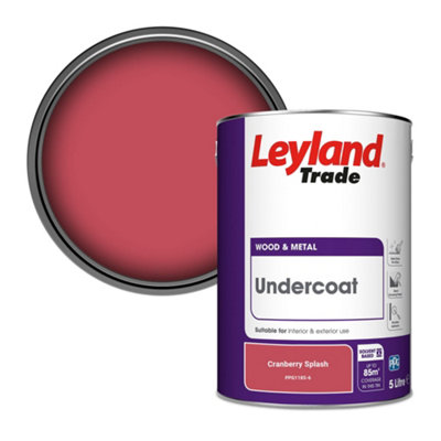 Leyland Trade Wood & Metal Undercoat Paint Cranberry Splash (PPG1185-6) 5L