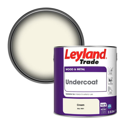 Leyland Trade Wood & Metal Undercoat Paint Cream (RAL 9001) 2.5L