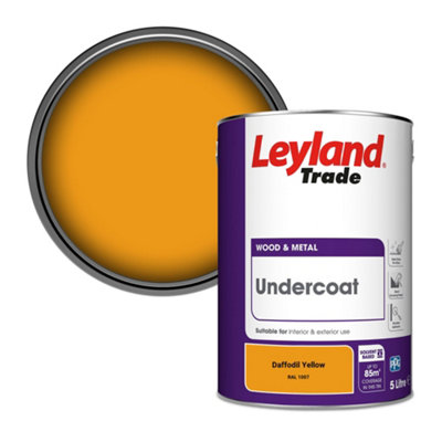 Leyland Trade Wood & Metal Undercoat Paint Daffodil Yellow (RAL 1007) 5L