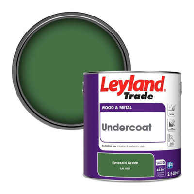 Leyland Trade Wood & Metal Undercoat Paint Emerald Green (RAL 6001) 2.5L