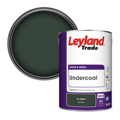 Leyland Trade Wood & Metal Undercoat Paint Fir Green (RAL 6009) 5L