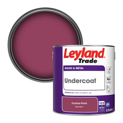 Leyland Trade Wood & Metal Undercoat Paint Fuchsia Flock (PPG1182-7) 2.5L