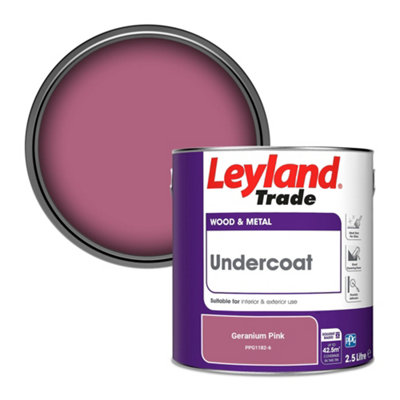 Leyland Trade Wood & Metal Undercoat Paint Geranium Pink (PPG1182-6) 2.5L