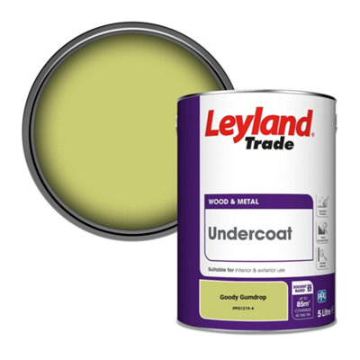 Leyland Trade Wood & Metal Undercoat Paint Goody Gumdrop (PPG1219-4) 5L