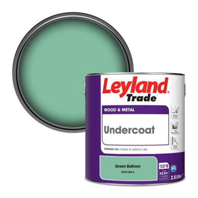 Leyland Trade Wood & Metal Undercoat Paint Green Balloon (PPG1228-4) 2.5L