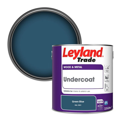 Leyland Trade Wood & Metal Undercoat Paint Green Blue (RAL 5001) 2.5L