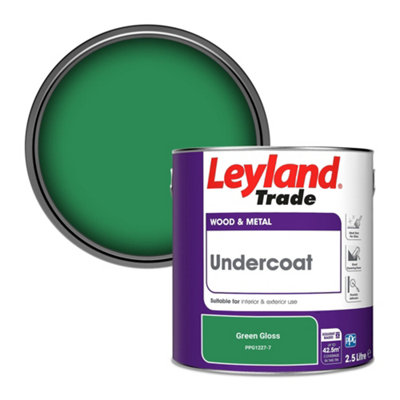 Leyland Trade Wood & Metal Undercoat Paint Green Gloss (PPG1227-7) 2.5L