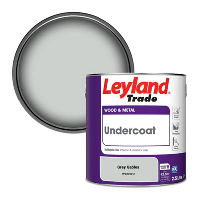 Leyland Trade Wood & Metal Undercoat Paint Grey Gables (PPG1010-2) 2.5L