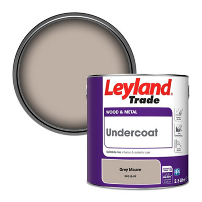 Leyland Trade Wood & Metal Undercoat Paint Grey Mauve (PPG18-03) 2.5L