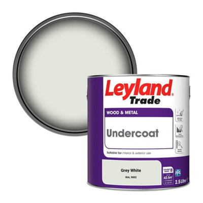 Leyland Trade Wood & Metal Undercoat Paint Grey White (RAL 9002) 2.5L