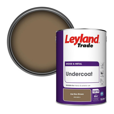 Leyland Trade Wood & Metal Undercoat Paint Hat Box Brown (PPG1085-6) 5L