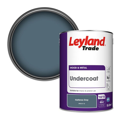 Leyland Trade Wood & Metal Undercoat Paint Hatteras Gray (PPG10-10) 5L