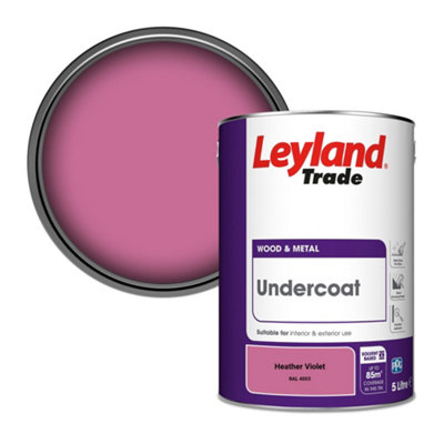 Leyland Trade Wood & Metal Undercoat Paint Heather Violet (RAL 4003) 5L