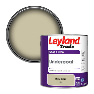 Leyland Trade Wood & Metal Undercoat Paint Hemp Beige (10B17) 2.5L