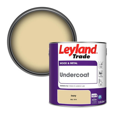 Leyland Trade Wood & Metal Undercoat Paint Ivory (RAL 1014) 2.5L