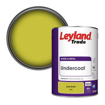 Leyland Trade Wood & Metal Undercoat Paint Lime Green (12E51) 5L