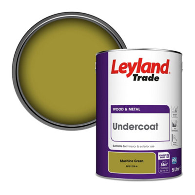 Leyland Trade Wood & Metal Undercoat Paint Machine Green (PPG1218-6) 5L